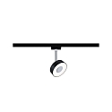 Spot URAIL CIRCLE drejelig, vipbar, chrom, sort mat
