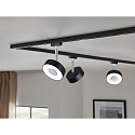 Paulmann URail Spot CIRCLE, 230V, 5W 4000K 160lm 90�, rotatable and tiltable, dimmable, black matt / chrome