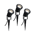 Paulmann Special Line LED Plante Lampe med jordspyd IP44/IP65 3,5W 3000K GU10 sort, s�t af 3