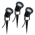 Paulmann Paulmann Special Line LED Plante Lampe med jordspyd IP44/IP65 3,5W 3000K GU10 sort, s�t af 3