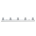 Paulmann Mirror luminaire MIRROR REGULA Light bar, max.5x40W, E14, 230V, chrome