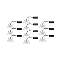 Paulmann Set of 10 Outdoor LED Recessed spot CALLA IP65 DIM, swivelling, 230V, each 6.5W 4000K 560lm 100�, dimmable, white matt