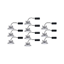 Indbygnings loftlampe CALLA IP65 DIM svingbar, s�t med 10 IP65