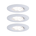 Paulmann Indbygnings loftlampe CALLA IP65 svingbar, CCT Switch, s�t med 3 IP65, hvid mat 