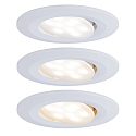 Paulmann Indbygnings loftlampe CALLA IP65 svingbar, CCT Switch, s�t med 3 IP65, hvid mat 