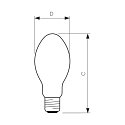 Philips metal halide lamp MASTER CITYWHITE CDO-ET B70 E27 2900K CRI 80-89 dimmable