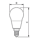 Philips Gl�dep�re dr�beformet MAS LEDLuster ND CL GUE P45 E14 2,3W 485lm 2700K 