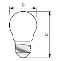 Philips Gl�dep�re dr�beformet MAS LEDLuster ND CL GUE P45 E27 2,3W 385lm 2700K 