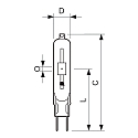 Philips Halogen-metaldamplampe MASTER COLOUR CDM-T T14 G8.5 3000K CRI 80-89 