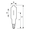 Philips Halogen-metaldamplampe HPI-T PRO T100 E40 3800K CRI 60-69 