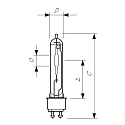 Philips Halogen-metaldamplampe MASTER COSMOWHITE CPO-TW XTRA PGZ12 T19 PGZ12 CRI 40-59 d�mpbar