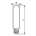 Philips LED lyskilde MAS LED SON-T UE M T52 E40 42,8W 8000lm 2700K 300� 