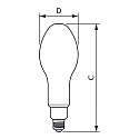 Philips LED lyskilde Tforce CORE LED HPL FR ED90 E27 26W 3600lm 2700K 330� 