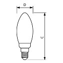 Philips Glødepære kerteformet MASTER LEDCANDLEND2.3-40W E14 827 B35CL GUE omskiftelig C35 klar E14 2