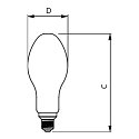 Philips LED lyskilde TFORCE CORE LED HPL 24.5W E27 840 FR omskiftelig mat E27 24,5W 4000lm 4000K 300� CRI >80  mat