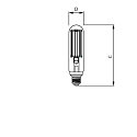 Philips LED r�rform MASTER LED SON-T UE M 6KLM 28.5W 740 omskiftelig klar E27 28,5W 6000lm 4000K 300� CRI >70  gennemsigtig