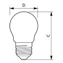 Philips filament lamp drop MASTER LEDLUSTER P45 927 DIMTONE Dim-To-Warm P45 E27 2,5W 340lm 2200-2700K CRI 90 dimmable