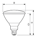 Philips Infrar�d str�ler PAR38 IR 1CT/12 PAR38 E27 150W d�mpbar