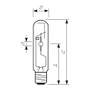 Philips metal halide lamp MASTER CityWh CDO-TT PLUS T46 E40 150W 16100lm 4200K dimmable