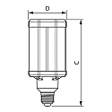 Philips LED lyskilde TRUEFORCE LED HPL ND omskiftelig E27 42W 6000lm 4000K 360� CRI 80 