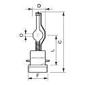 Philips Udladningslampe MSR PLATINUM 35 ST PGJX36 786W 54400lm 6000K d�mpbar