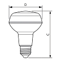 Philips LED reflector lamp COREPRO LEDSPOT R80 E27 8W 735lm 2700K 36� CRI >80 