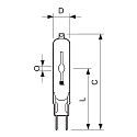 Philips Halogen-metaldamplampe MASTER COLOUR CDM-TC T14 G8.5 2980K CRI 80-89 