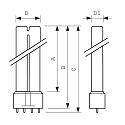 Philips Discharge lamp TUV PL-L HO 1CT/25, 4P 2G11 35W