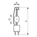 Philips Halogen-metaldamplampe MASTER MHN-SE HO UNP TD40 GX22 2100W 5600K 