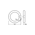 RADIUM LED R�rformet lyskilde Essence RL-T9 C22 EM, Ringform � 20.5cm, G10q, 12W 4000K 1200lm 120�, matt