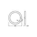 RADIUM LED R�rformet lyskilde Essence RL-T9 C32 EM, Ringform � 29.8cm, G10q, 20W 4000K 2000lm 120�, matt