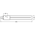 RADIUM Kompakt LED-lampe ESSENCE S11 RETROFIT RALUX S omskiftelig mat G23 6,5W 720lm 4000K 120� CRI >80  mat