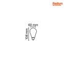 RADIUM filament lamp standard STAR KLASSIK A40 DIM 927/F matt E27 3,4W 470lm 2700K 330 CRI 90-100 dimmable