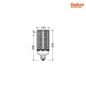 RADIUM LED replacement for HRL lamps HPM HRL250 E40 90W 13000lm 4000K CRI 80-89 