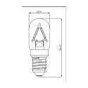 RADIUM LED gl�delyskilde RL-T20 827/C omskiftelig klar E14 1,5W 136lm 2700K 270� CRI 80-89 