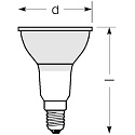RADIUM LEDspot PAR16 STAR PAR16 DIM 927/36� PAR16 klar E14 4,8W 350lm 2700K 36� CRI >90 d�mpbar