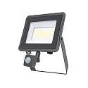 Projekt�rlys STAR 3000/830 BK SENSOR med sensor, vipbar, omskiftelig IP65, sort 