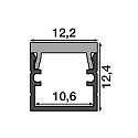 RADIUM Profil XSMALL U F 12/12, sort