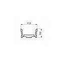 U-profil SMALL - FOR 1 STRIP flad, overflademonteret version, pulverlakeret, hvid