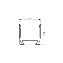 RADIUM U-profil MEDIUM U 27/25.9/B2C2 - 2M overflademonteret version, sort, anodiseret