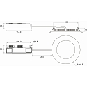 Rutec ceiling recessed luminaire TALAN XXS � 118MM Plug&Play rigid, CCT Switch, multipower IP44, white 