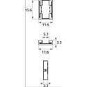 Rutec Direkte tilslutning VARDAFLEX 1CM - GAPLESS 2-polet, gennemsigtig