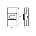 Rutec Direkte tilslutning VARDAFLEX 1CM - PUSH LOCK-W 2-polet, mat, gennemsigtig