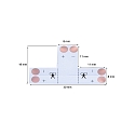 Rutec T/hj�rneplade VARDAFLEX 0.8CM 2-polet, kodningsbar, hvid