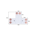 Rutec T/hj�rneplade VARDAFLEX 1CM 2-polet, kodningsbar, hvid