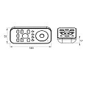 Rutec Radio hand transmitter 2-channel, Select, 4 ZONEN for RU-80450, dynamic, IP20