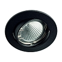 Rutec ceiling recessed luminaire MR16 swivelling IP20, powder coated, black