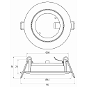 Rutec Downlight MR16 rund, svingbar IP20, hvid mat