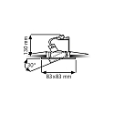 Rutec Downlight QUADRO firkantet, svingbar IP20, pulverlakeret, sort mat