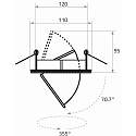 Rutec Downlight GU10 rund, svingbar GU10 IP20, hvid mat
